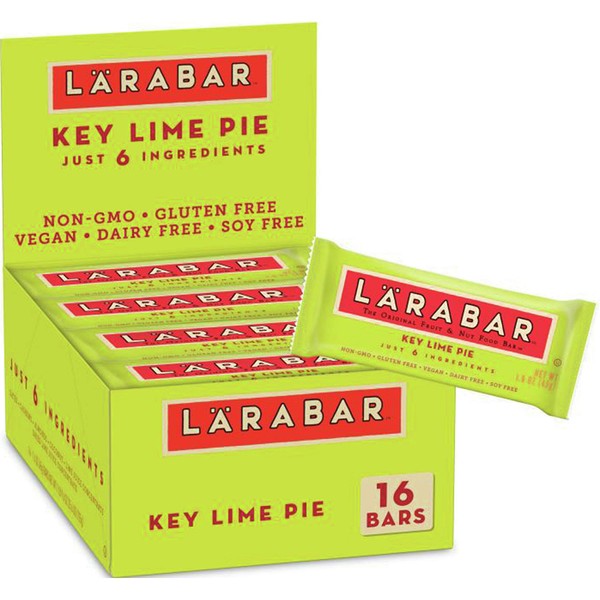 Larabar Key Lime Pie, Gluten Free Vegan Fruit & Nut Bar, 1.6 oz Bars, 16 Ct