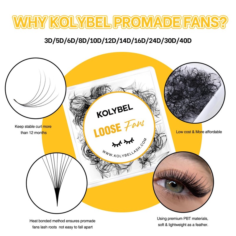 500 Premade Fans Lash Extension 8D 0.07 D Curl Promade