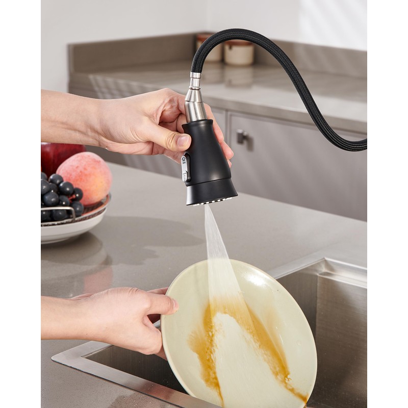 Pull Down Spray Head Replacement for Kitchen Faucet, 3 Modes