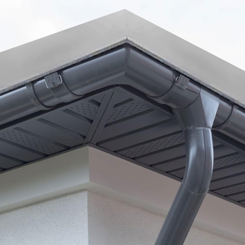 4 Pcs Gutter Valley Splash Guards,Aluminum Rain Diverter Roofing Gutter