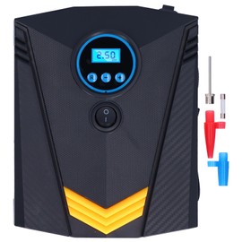 120W Tire Inflator Digital Display with LED Light Portable Automatic for Car Bicycle Motorcycle 12V