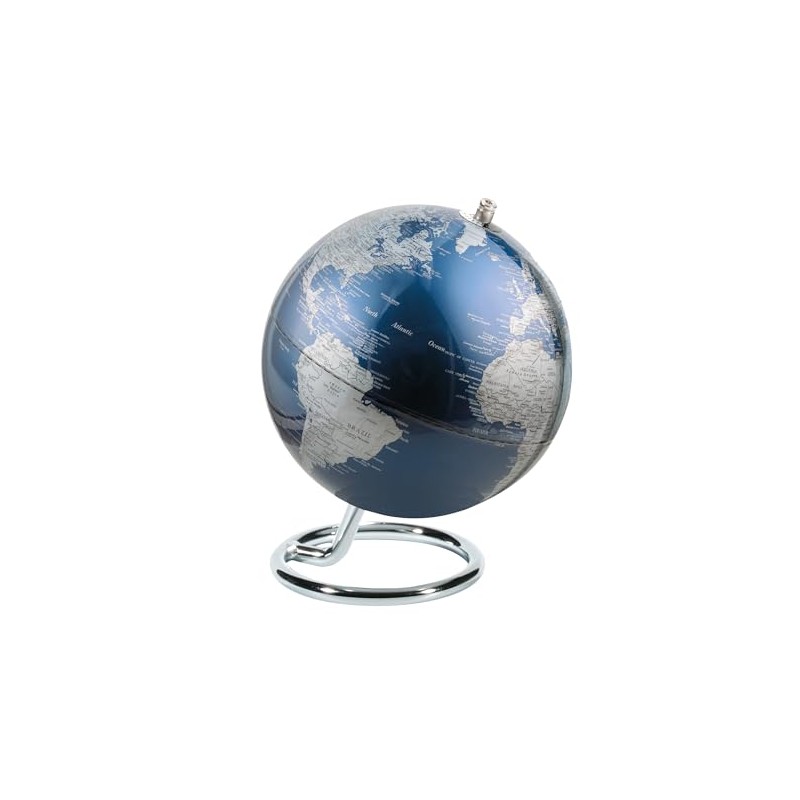 TROIKA Gagarin Mini Globe Diameter 13 cm Metallic Blue Seas