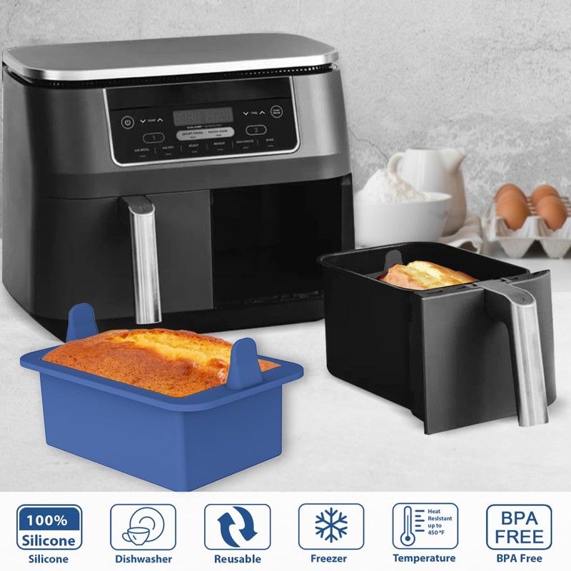 Webake Silicone Air Fryer Bread Loaf Pan for Baking, Nonstick