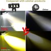 2pzs Faros Auxiliares 3 Modos Doble Color Led Para Auto
