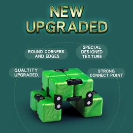 QIYI Little Golden Elephant Upgraded Infinity Cube Fidget Toy,Cool Mini Gadget Best for Stress and Anxiety Relief and Kill Time, Special Designed Texture Artistic and Fashion (Gold)