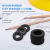 Bzocio 600Pcs Black Nylon Rubber Flat Washer Assortment Kit for