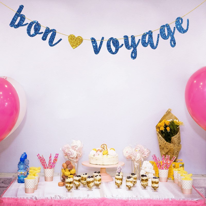 Bon Voyage Banner, Moving Away, Going Away, Graduation, Retirement, Travel