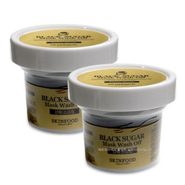 SKINFOOD Black Sugar Mask Wash Off 120gx2ea Exfoliation / 스킨푸드 블랙슈가 마스크 워시 오프 120gx2ea 각질제거