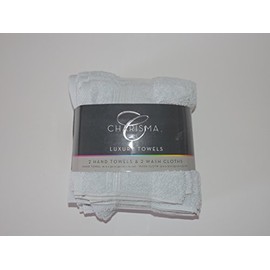 Carisma 4pk Toallas de lujo Set: 2 toallas de mano y 2 Paños, color: Pale aqua