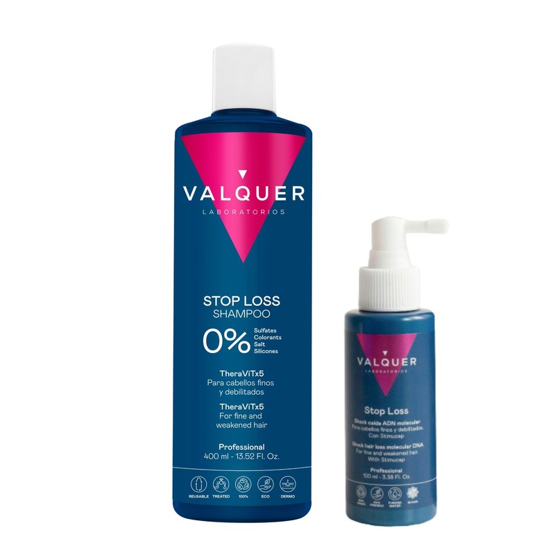 Valquer Pack Anticaída Fórmula Zero Shampoo 400 ml y Loción