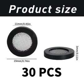 30 pieces 1/2 inch sealing rings set, rubber seal, round, tap seal, shower hose, seals, sanitary hose shower, 19 mm, washers rubber flat seal, sealing rings O rings with filter net