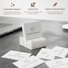 Elegant White Carrara Marble Square Business Card Holder for Desk