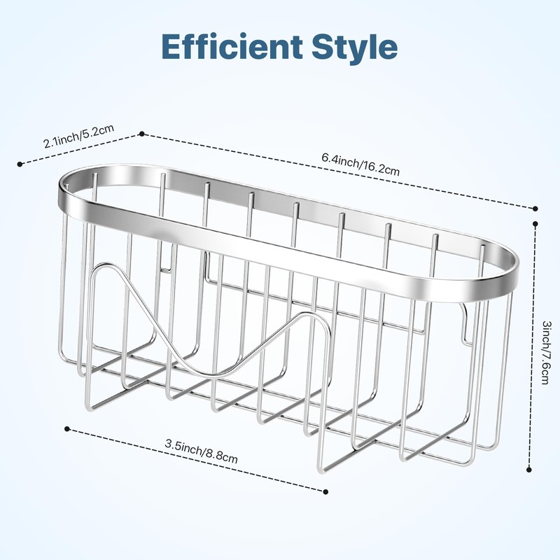 Sponge Holder,Multifunctional Sponge Holders with Two Installation Methods Kitchen Sink