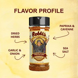 Blessed and Highly Flavored Creole Blé Seasoning by Chef Roblé, Gluten-Free, Low Sodium Mix, Spicy, Natural Spice Blend for Grilling, Vegetables, Salad, Pizza, Pasta