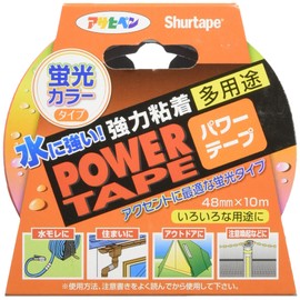 Asahipen Power Tape, Fluorescent Orange, 1.9 inches (48 mm) x 32.8 ft (1