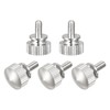 uxcell Knurled Thumb Screws, M3x6mm Brass Shoulder Bolts Grip Knobs
