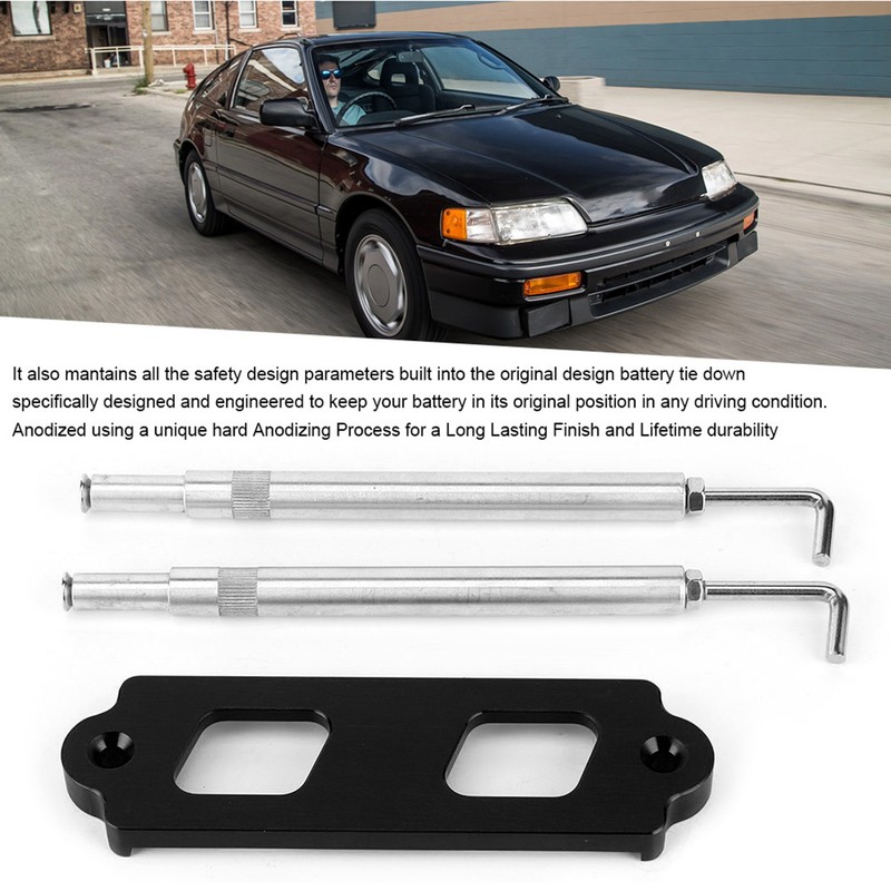 Battery Tie Down Kit Hold Down Rod Bracket with Hooks