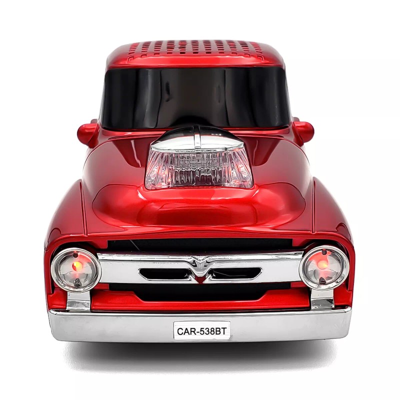 Axess Red Car Truck Portable Speaker Wireless Bluetooth Loud Speaker