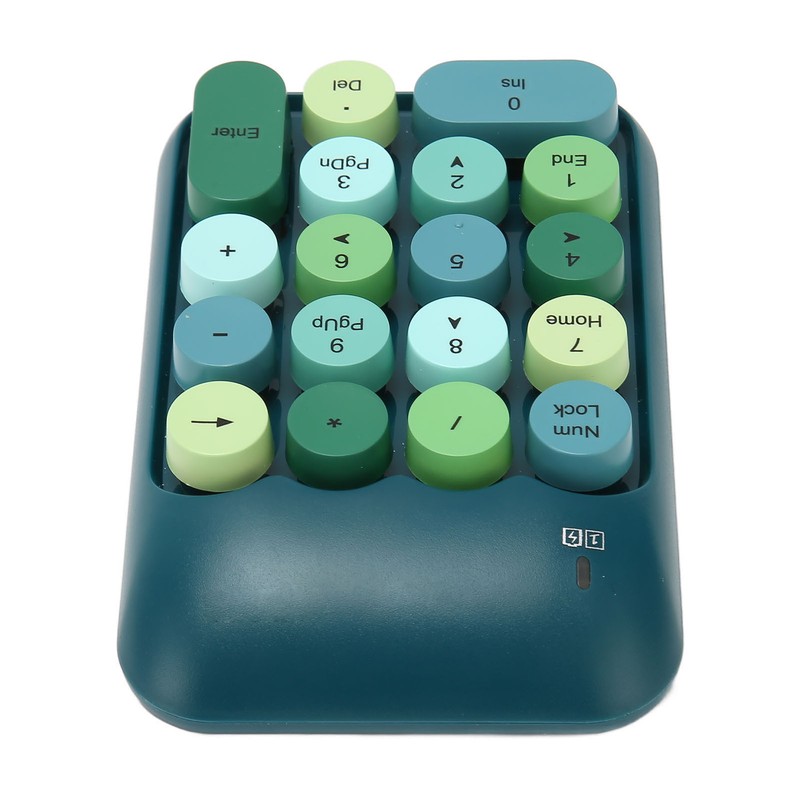 2.4GHz Wireless Numeric Keypad 18 Keys Retro Color Round Keycaps