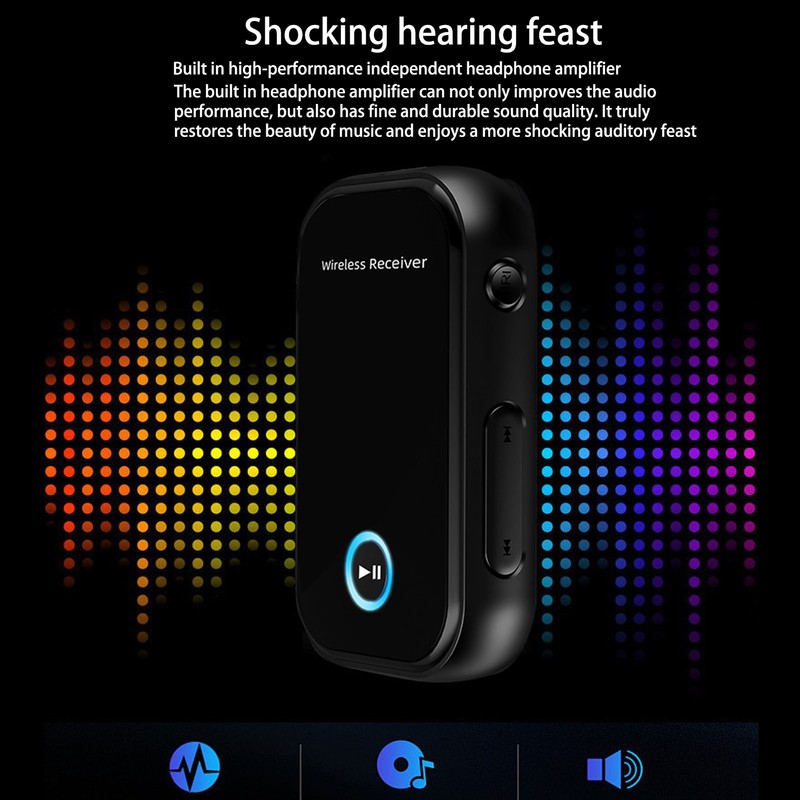 Car Wireless Bluetooth Audio Adapter Multifunctional Portable Hands Free Call