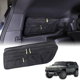 Car Trunk Organizer Storage Bag Compatible with Hummer EV SUV 2024 2025 Trunk Side Window Organizer Bag Waterproof Large Capacity Foldable Multi-Function Rear Trunk Storage Bags (Left Window Bag)