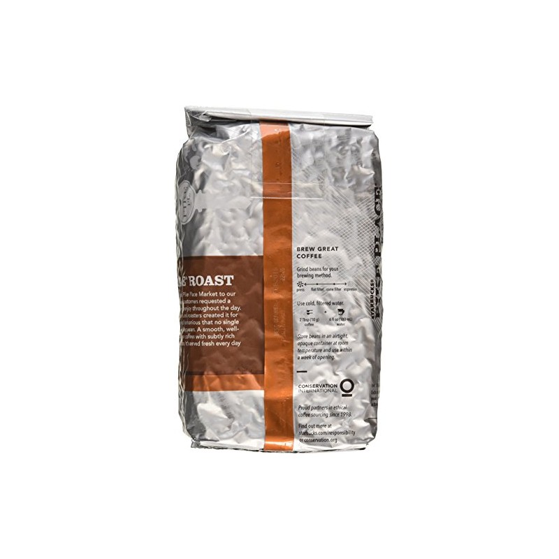 Starbucks Whole Bean Coffee, Pike Place Roast, Medium Roast Coffee,
