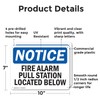 (2 Pack) Fire Alarm Pull Station Located Below OSHA Notice