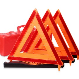 CARTMAN 3 Pack Warning Triangle DOT Approved Identical To United States FMVSS 571 125 Reflective Warning Road Safety Triangle Kit