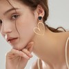 CWVHQ Asymmetric Heart Dangle Earrings Hollow Love Heart Drop Statement