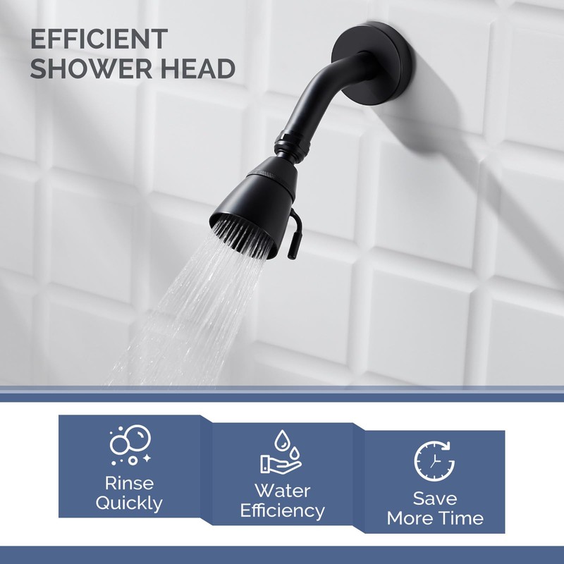 Angle Simple Shower Head, Brass High Flow Shower Spray Head,