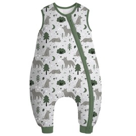 Yoofoss Baby Sleeping Bag Winter with Feet, Cotton, 2.5 TOG Warm Winter Sleeping Bag with Legs, Baby Sleeping Bag, Children's Sleeping Romper, 90 cm, for Newborns, Boys, Girls, 3-4 Years