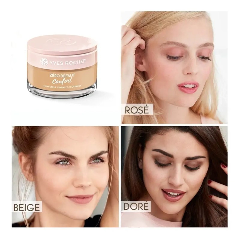 Maquillaje En Crema Zero Defaut Confort Yves Rocher Tono Beige