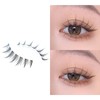 LASHIDOL False Eyelashes, Natural, Transparent Band, Cluster Lashes, Handmade False