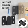 4 Pairs Interlocking Flush Mount Bracket Picture Hanging Hooks Stainless