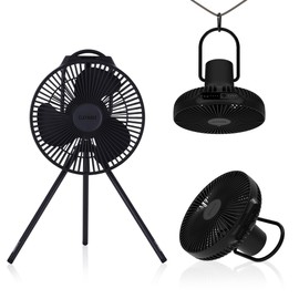 Claymore V1040 Fan (Black) - Premium Rechargeable Portable Air Circulator. Powerful, Quiet with Large 10,400mAh Battery, Versatile Stand & Remote Control. Up to 23 Hours Runtime, All Seasons.
