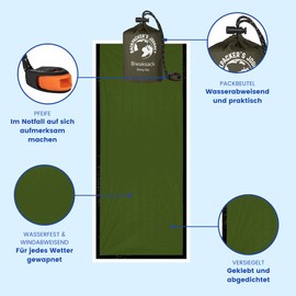 NEW: Backpacker's Journey Bivvy Bag, Ultralight and Waterproof Emergency Sleeping Bag Ideal for Camping, Hiking and Adventures (Green Set of 2)