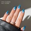 JMEOWIO Cat Eye Semi Cured Gel Strips Wraps Nail Art