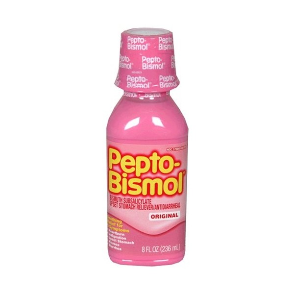Pepto-Bismol Upset Stomach Reliever/Antidiarrheal, Original, 8 fl oz