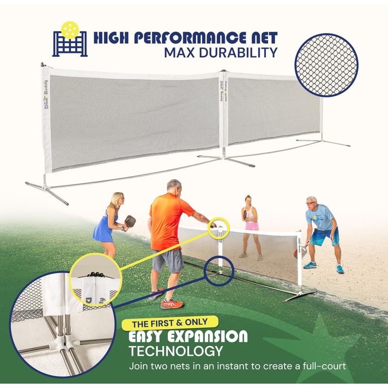 Pickleball Net System Lightweight Collapsible Frame and Portable Carry Bag