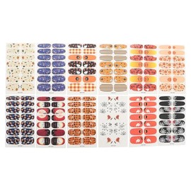 FRCOLOR 12 Hojas Pegatinas De Uñas Halloween Góticas Calcomanías De Manicura Autoadhesivas Envoltura Completa Decoración Para Fiesta Y Arte De Uñas