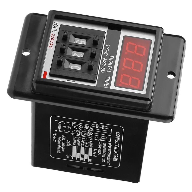AC Delay On Timer Relay Digital Display Time Relay 0-199