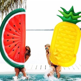 Inflatable Pineapple and Watermelon Pool Float - 2PCS Pool Floats, Pool Inflatables, Giant Pool Floats,Beach Inflatables for Adults,Large Float Raft Summer Beach Swimming Pool Inflatable Floatie