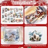 WANDIC 6PCS Winter Snow Scenery Rub On Transfer Stickers for