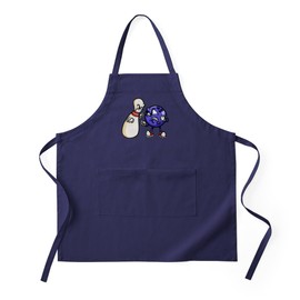 CafePress Pin Vs Bowling Ball Bowling Alley Bowler Bow Kitchen Apron with Pockets, Grilling Apron, Baking Apron