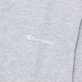 Champion C3-YS050Z Men's Sports Sweatshirt, Long Sleeve, Fleece Lining, Embroidery, Script Logo, oxford grey