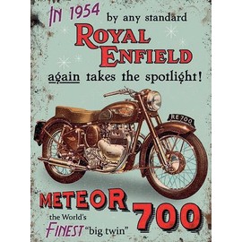 Small (150 x 200mm) Metal Sign - Royal Enfield Meteor 700