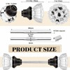 Amylove 2 Set Glass Door Knobs Mortise Style Fluted Crystal