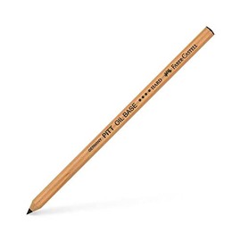 Faber-Castell Pitt Monochrome Artists' Pencil, Black, Oil Base, No 4 Hard, Art, Drawing, Colouring, Artist Supplies