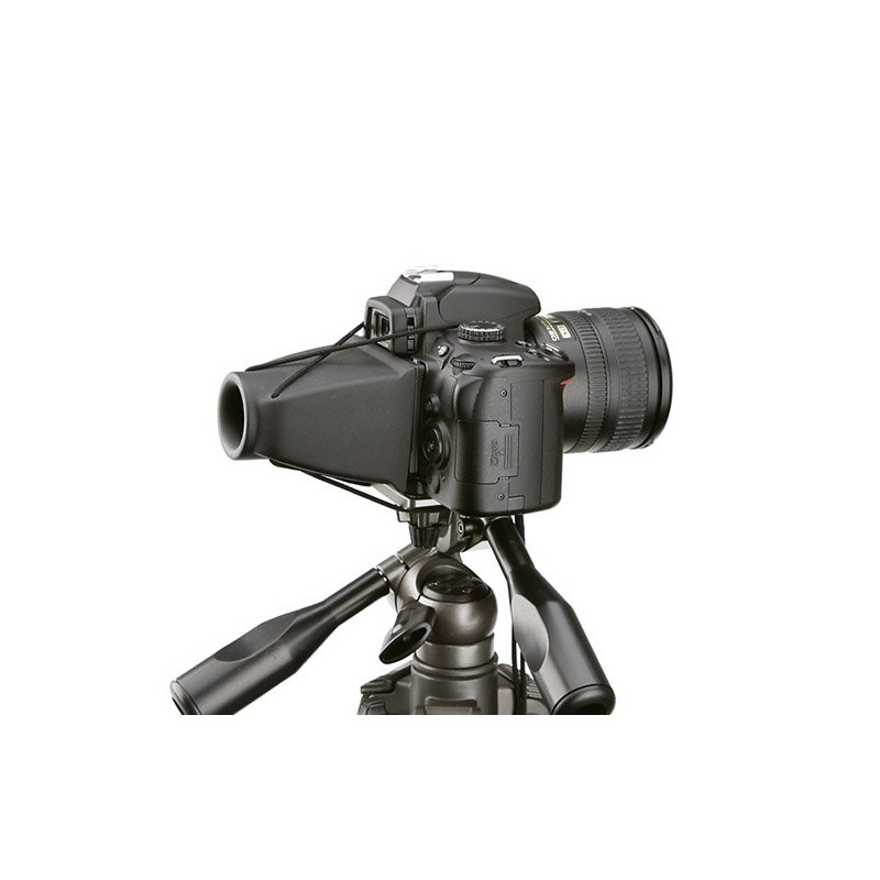 ハクバ HAKUBA 液晶モニタールーペ 3× DML-01 ブラック 太陽光の下で液晶モニターの確認に 3倍拡大 首掛け紐付き シリコンラバー製