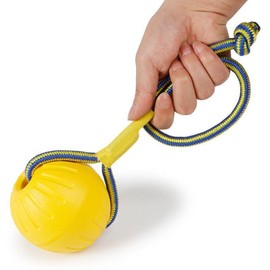 FANGHUIER Dog Rope Ball Ball on a Rope Dog Toy Natural Elastic Rubber Dogs Balls Chew Toys for Small Dogs (9cm)